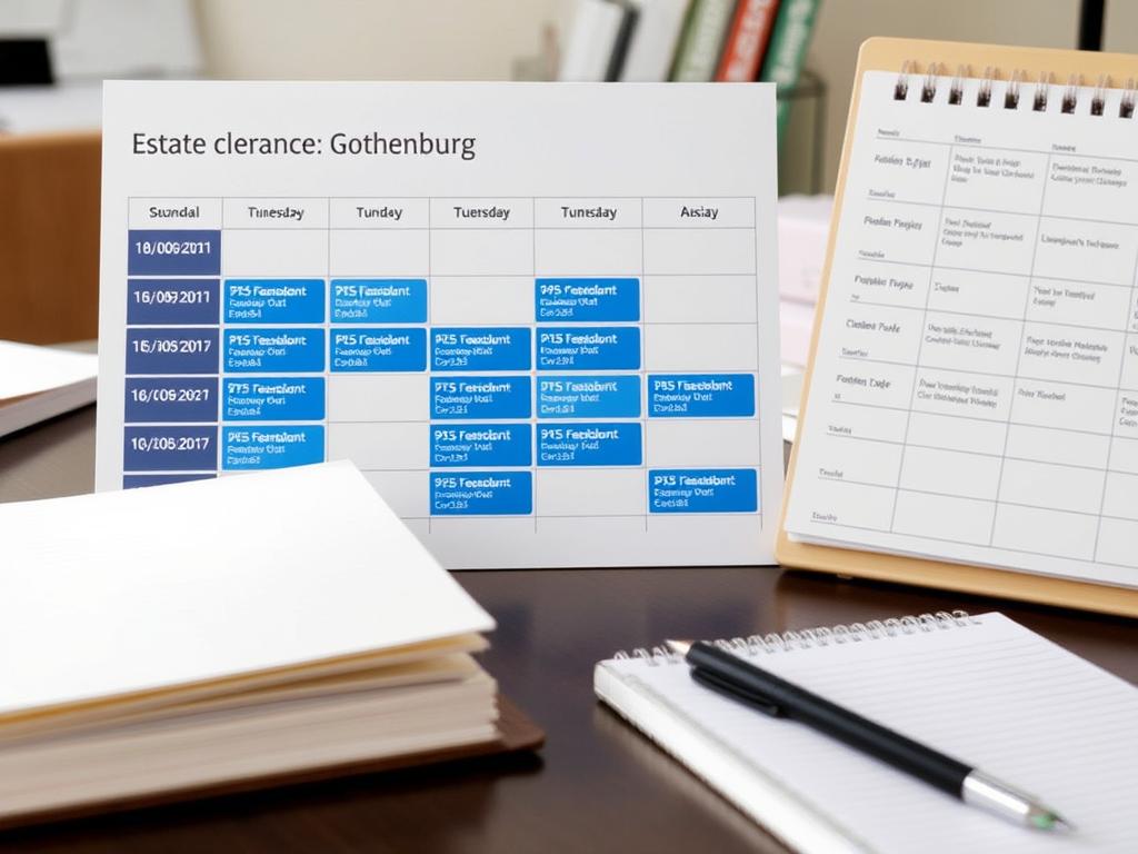 Planering av dödsbo tömning i Göteborg med kalender Planering av dödsbo tömning i Göteborg med kalender